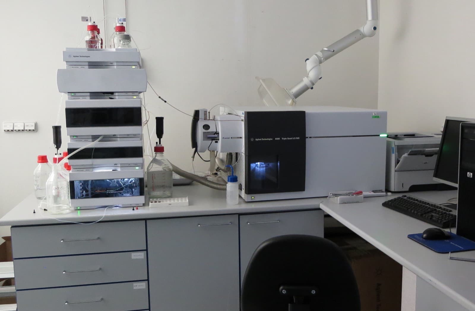 A liquid chromatograph with mass spectrometer in a laboratory